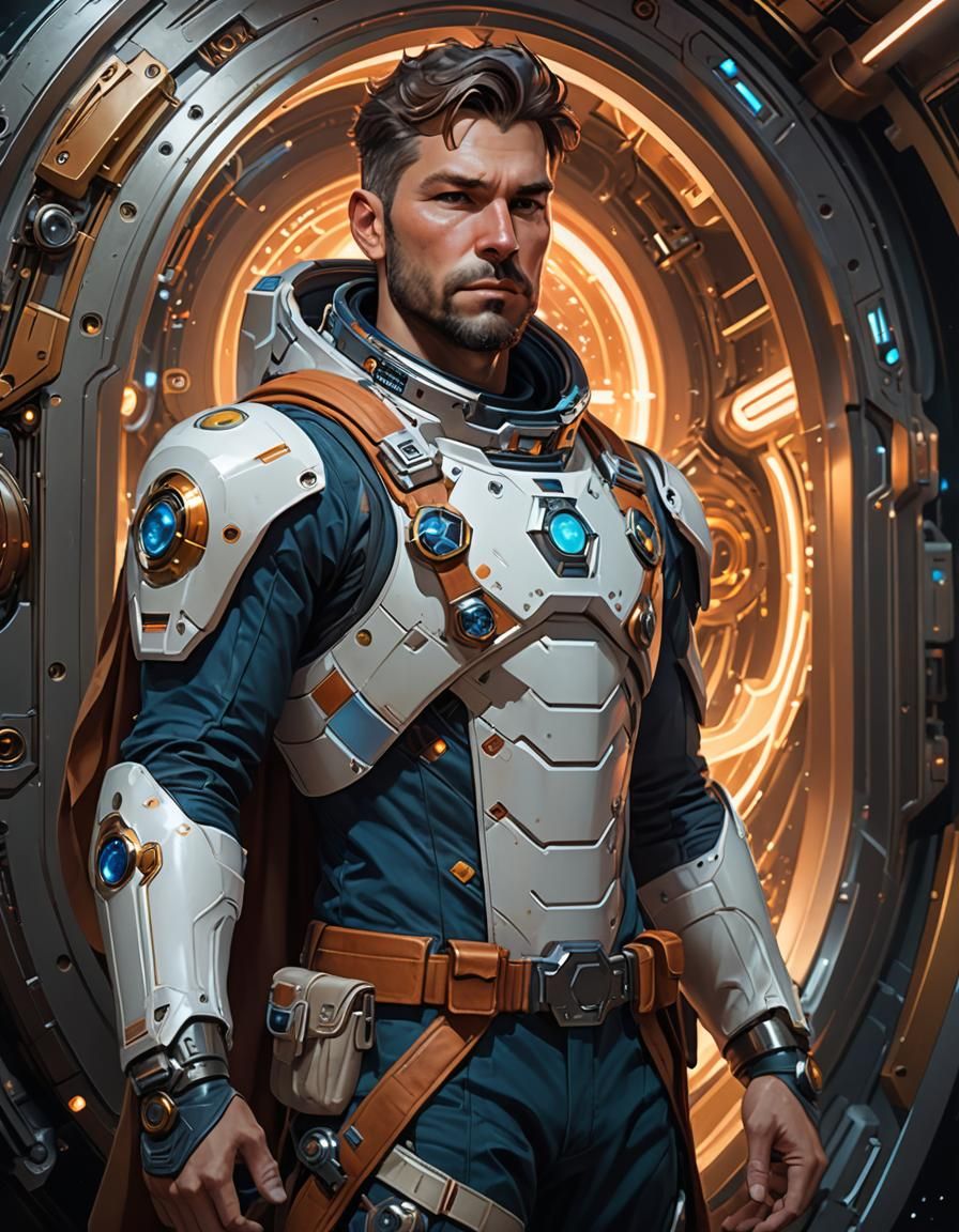 Detailed Portrait of Space Character in Fantasy Art
