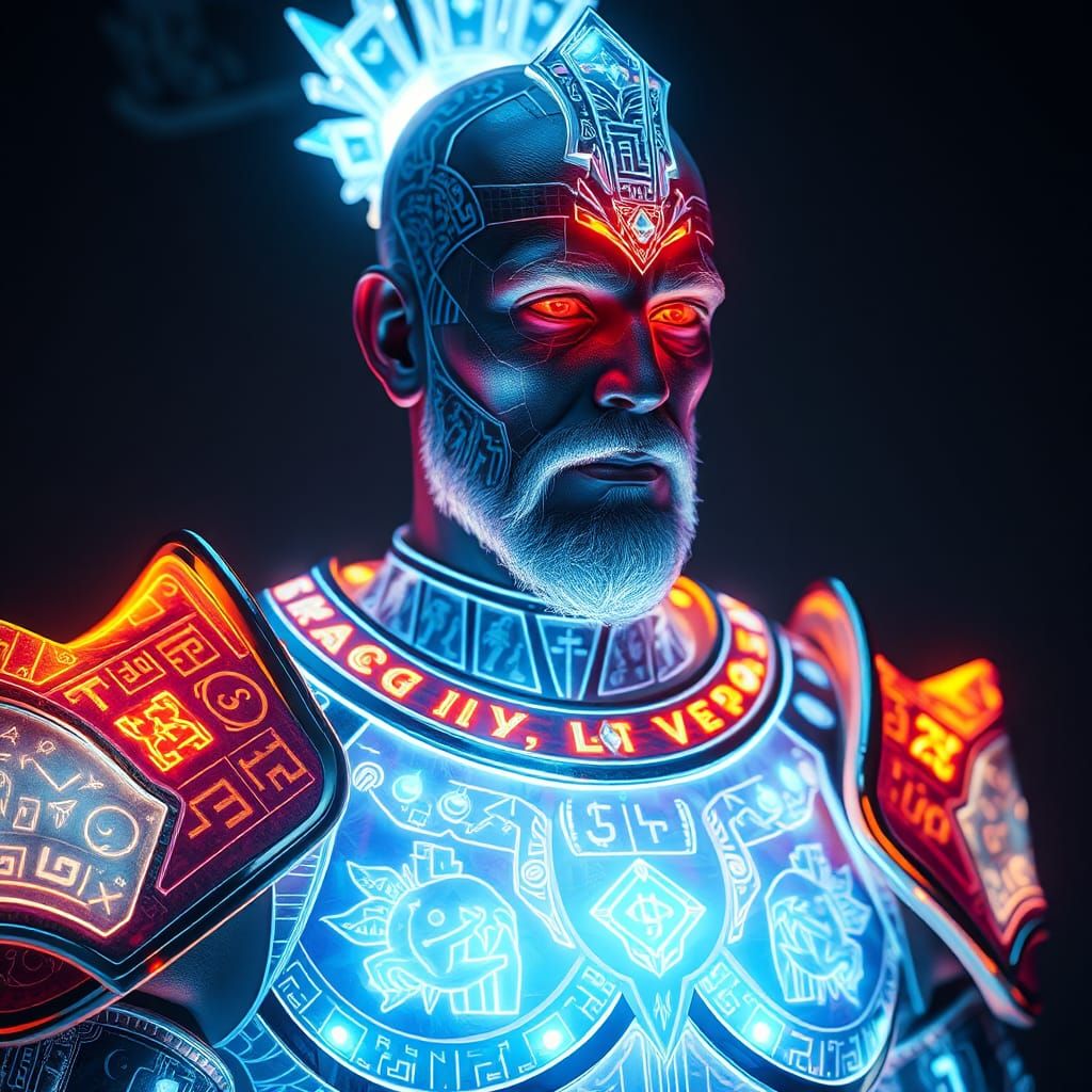 Prismatic Light Warrior in Glass Armor