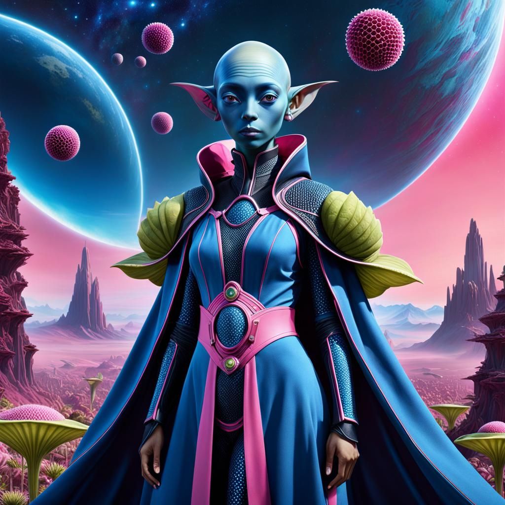 Blue Extraterrestrials Survey Carnivorous Alien World