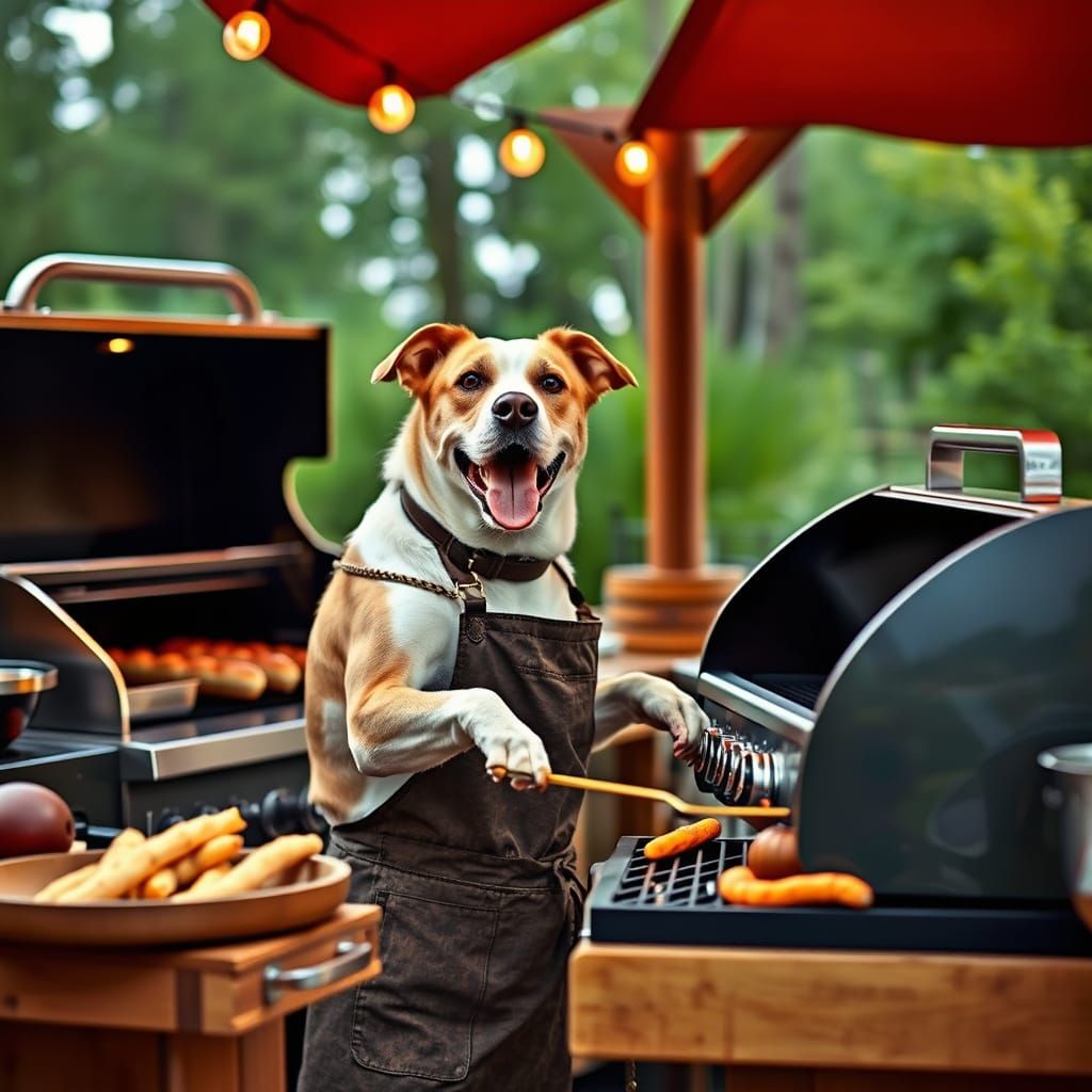 Man's Best Chef in a Summer Kitchen