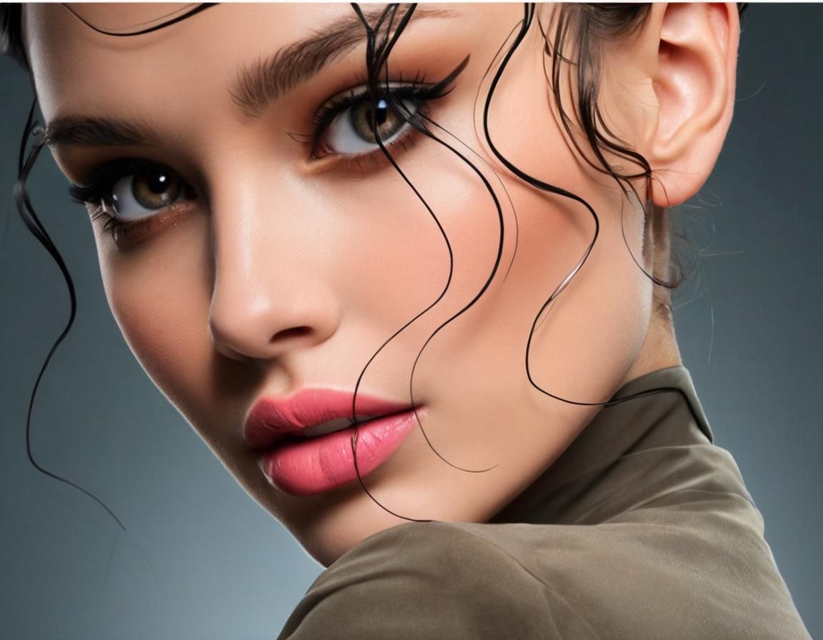 Glamorous Fashion Portrait of Young Woman