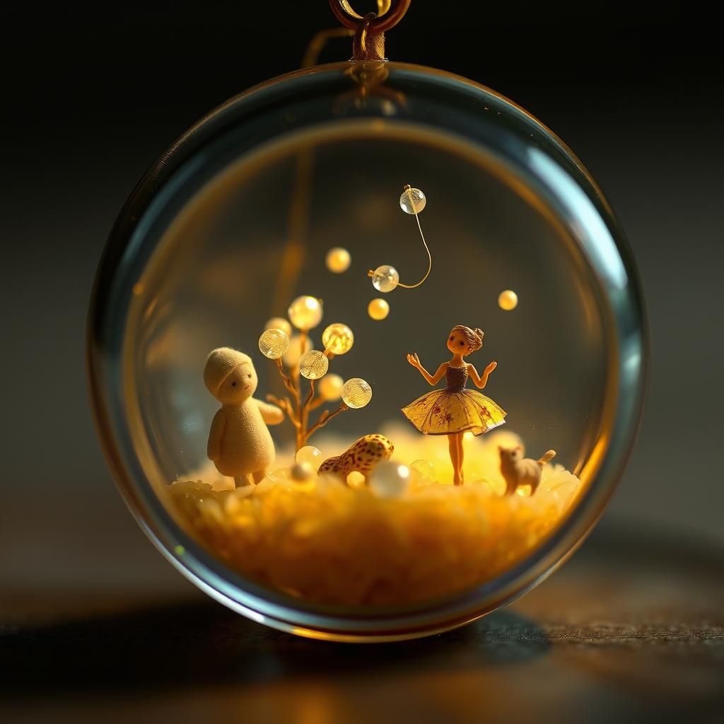 Miniature World Inside Glass Vial