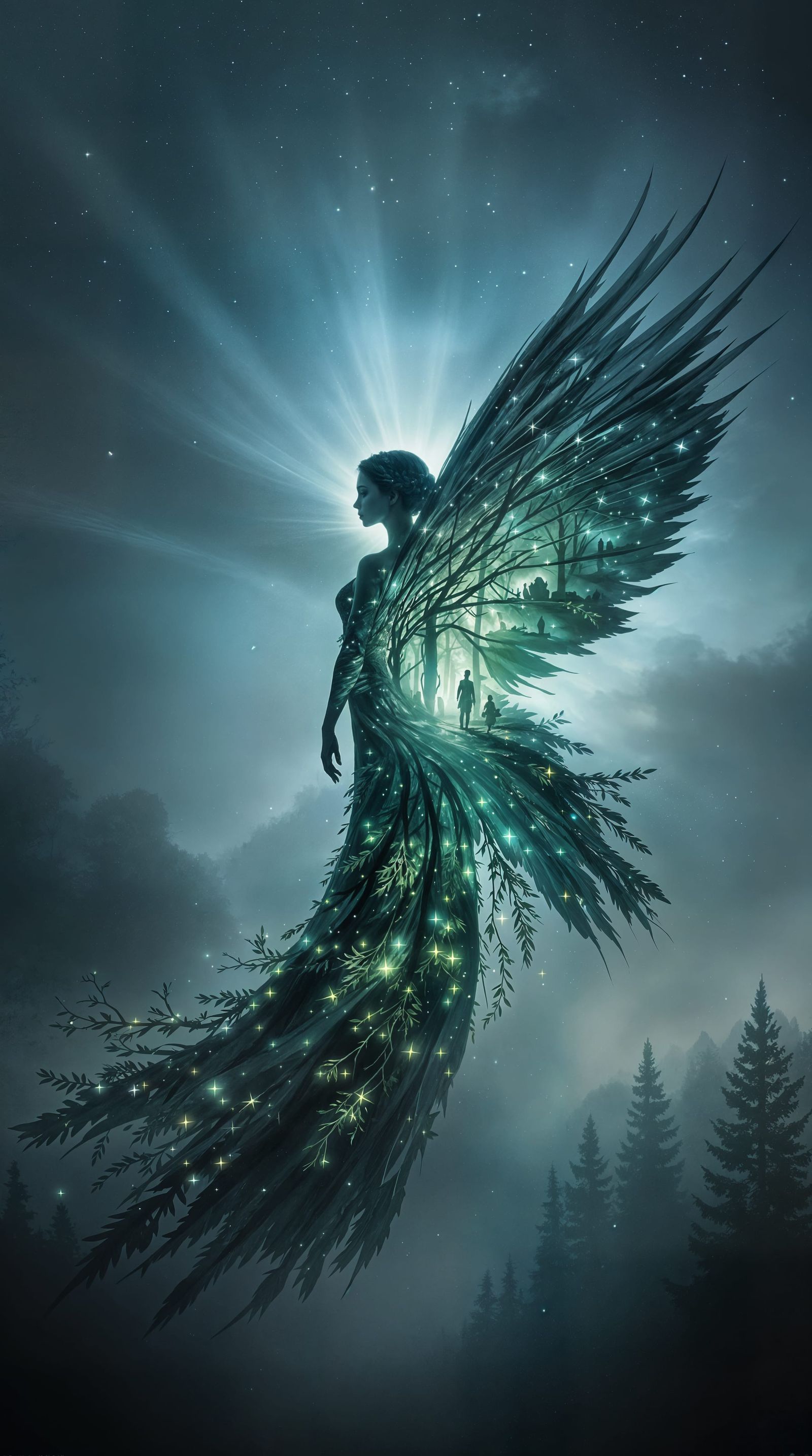 Surreal Fairy's Radiant Wings Unveil Enchanted Forest Secret...