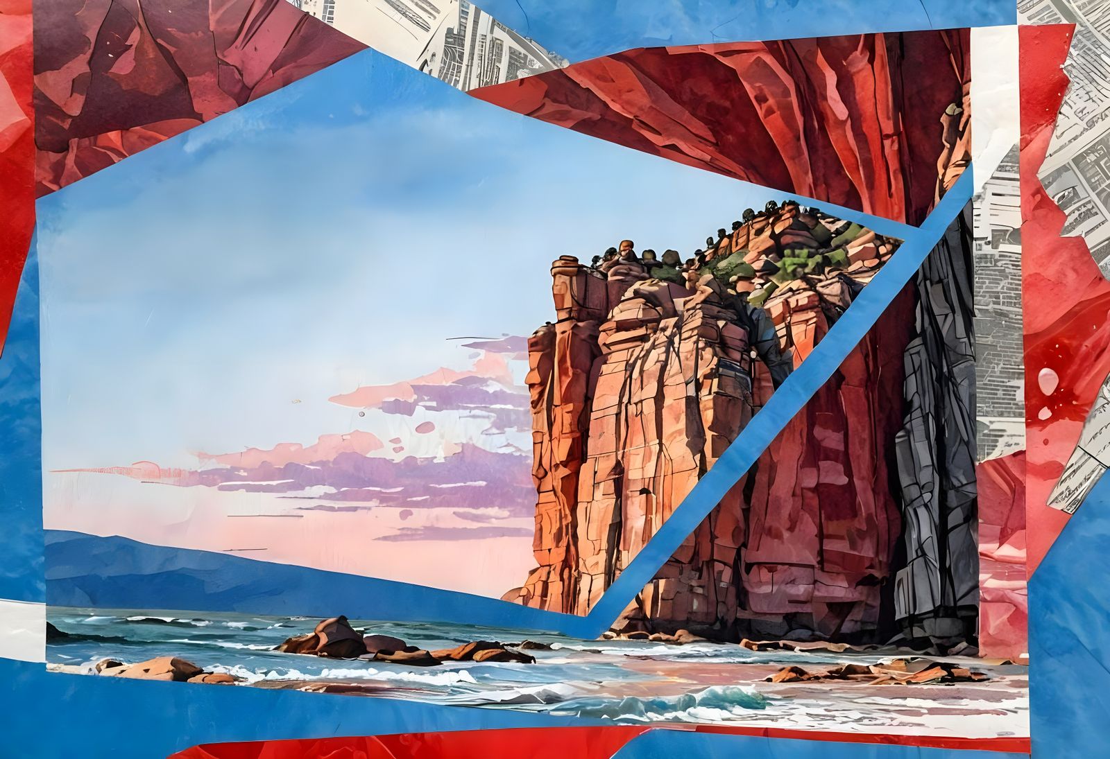 Evaporating Geological Formation: Watercolor Art