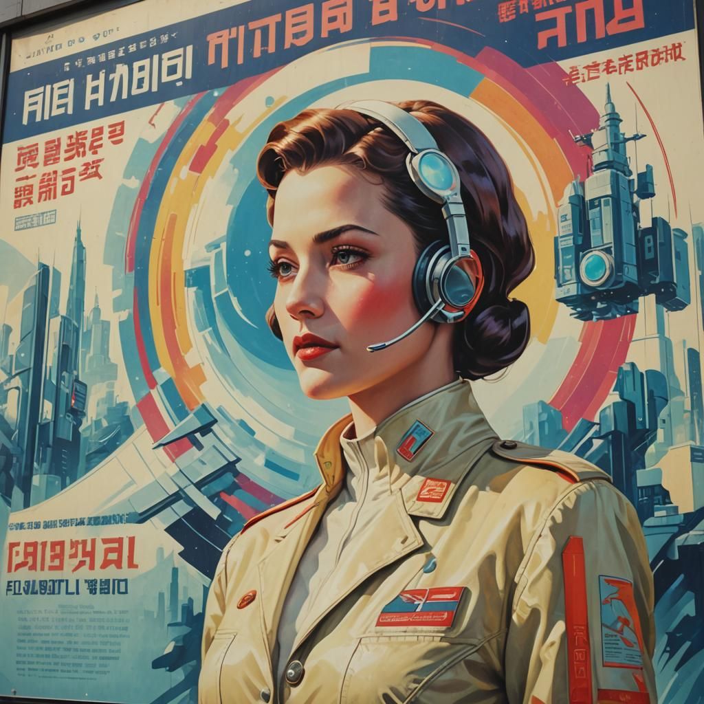 Futuristic Propaganda Billboard for Moral Purity