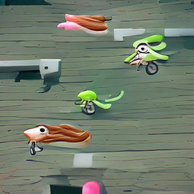 Cartoon Squid Character in Bold Colors