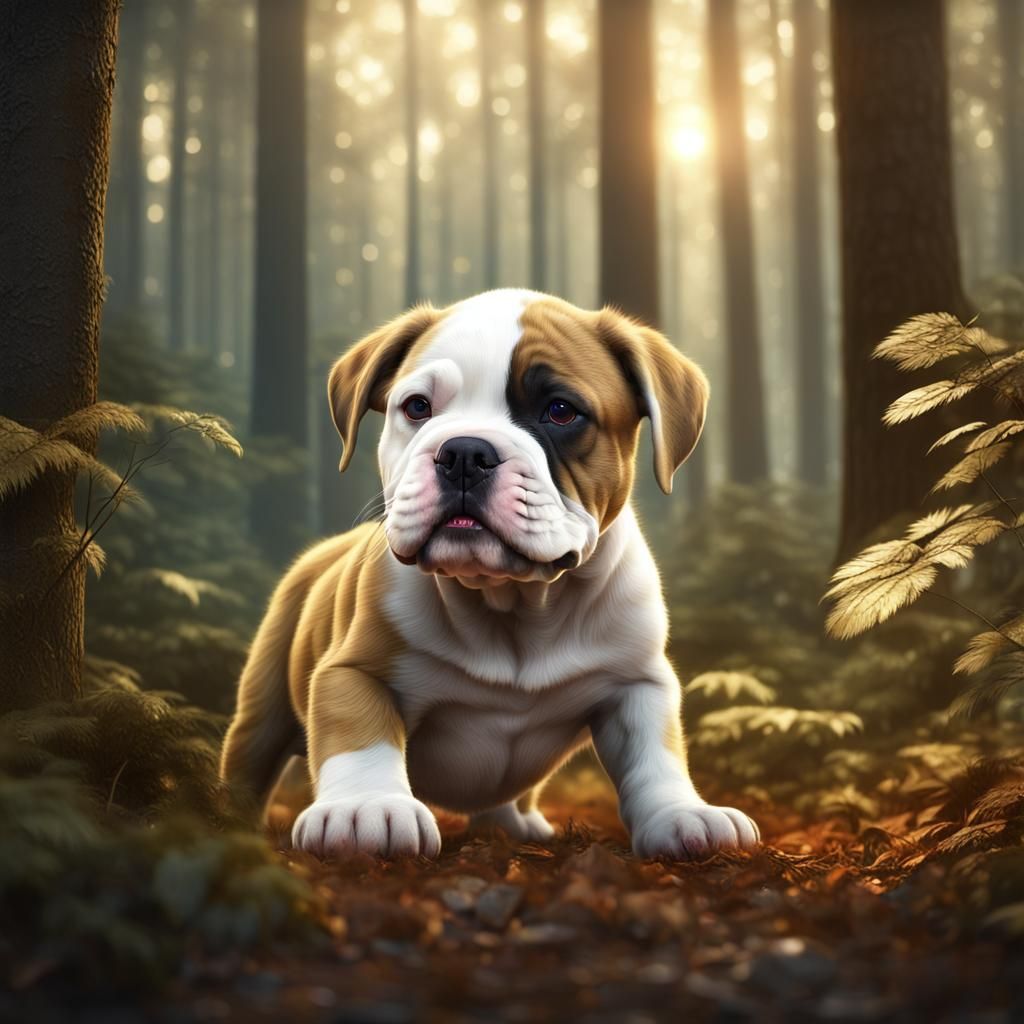 American bulldog puppy