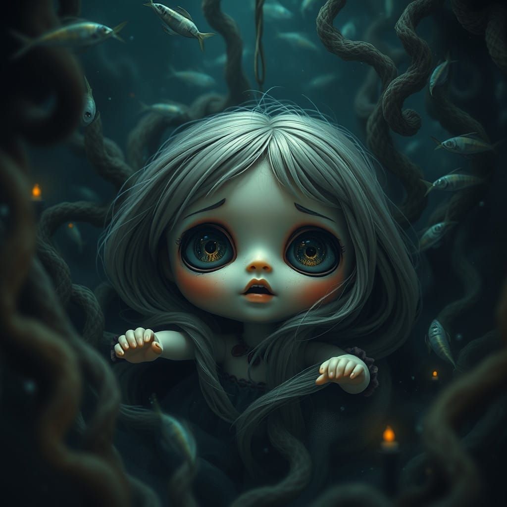 Blythe Doll in Dark Oceanic Abyss