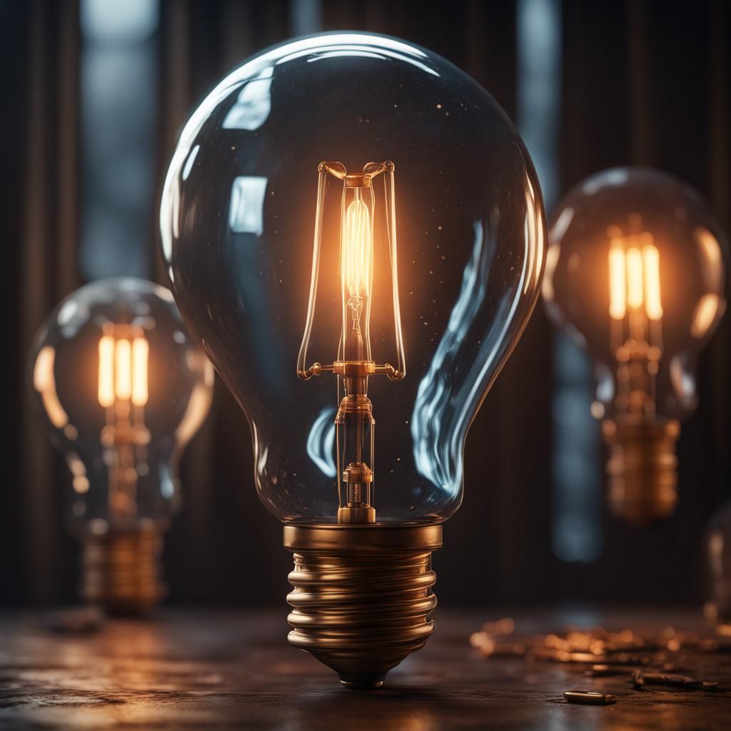 Fantastical Lightbulb Concept Art in Deep Color