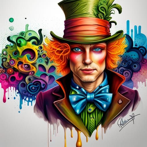 Colorful Graffiti Art of the Mad Hatter