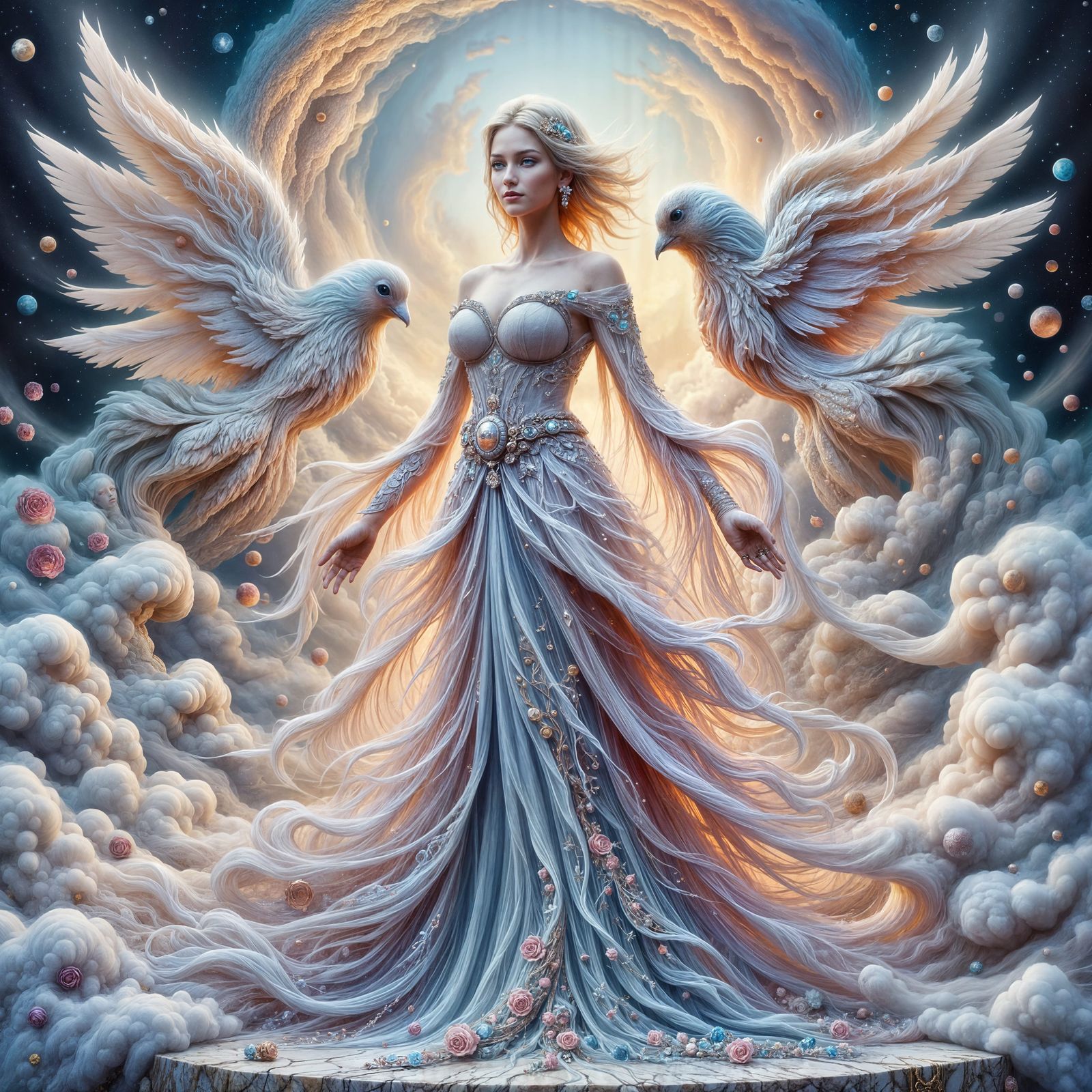 Libra Goddess in Fantasy Art Style