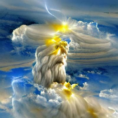Zeus, King of the Gods, in Divine Light