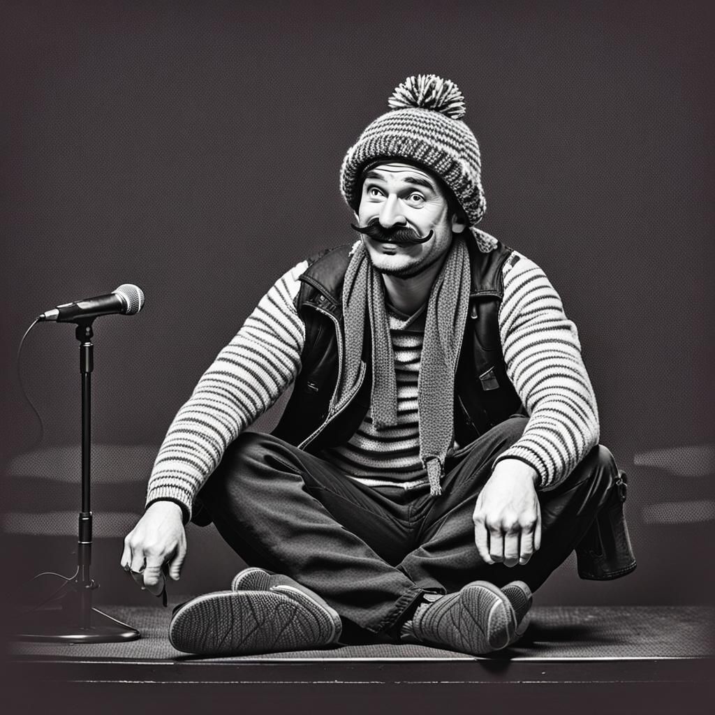 Stand Up Comedian with Peruvian Hat