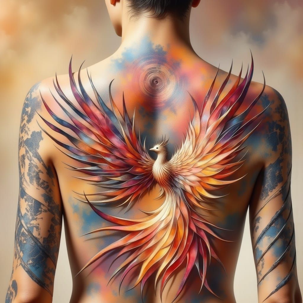 Phoenix Tattoo Emerges in Richly Detailed 3D
