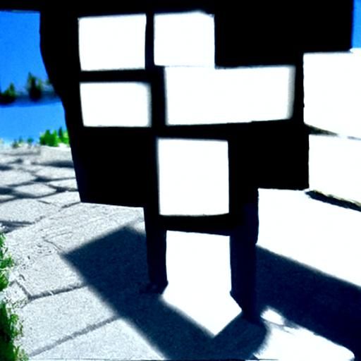 Minecraft Scene with 3D Shading
