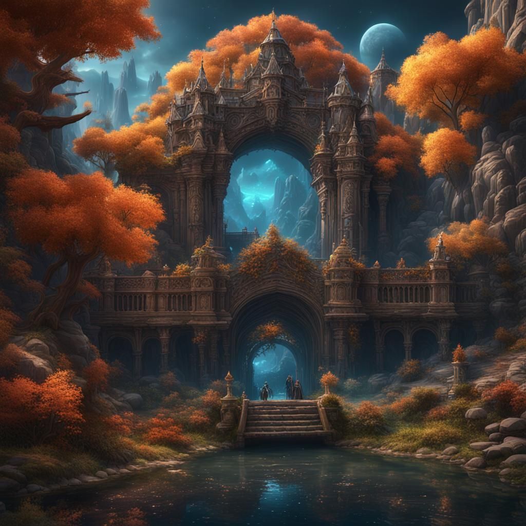 Fantastical Matte Painting with Deep Color and Detail