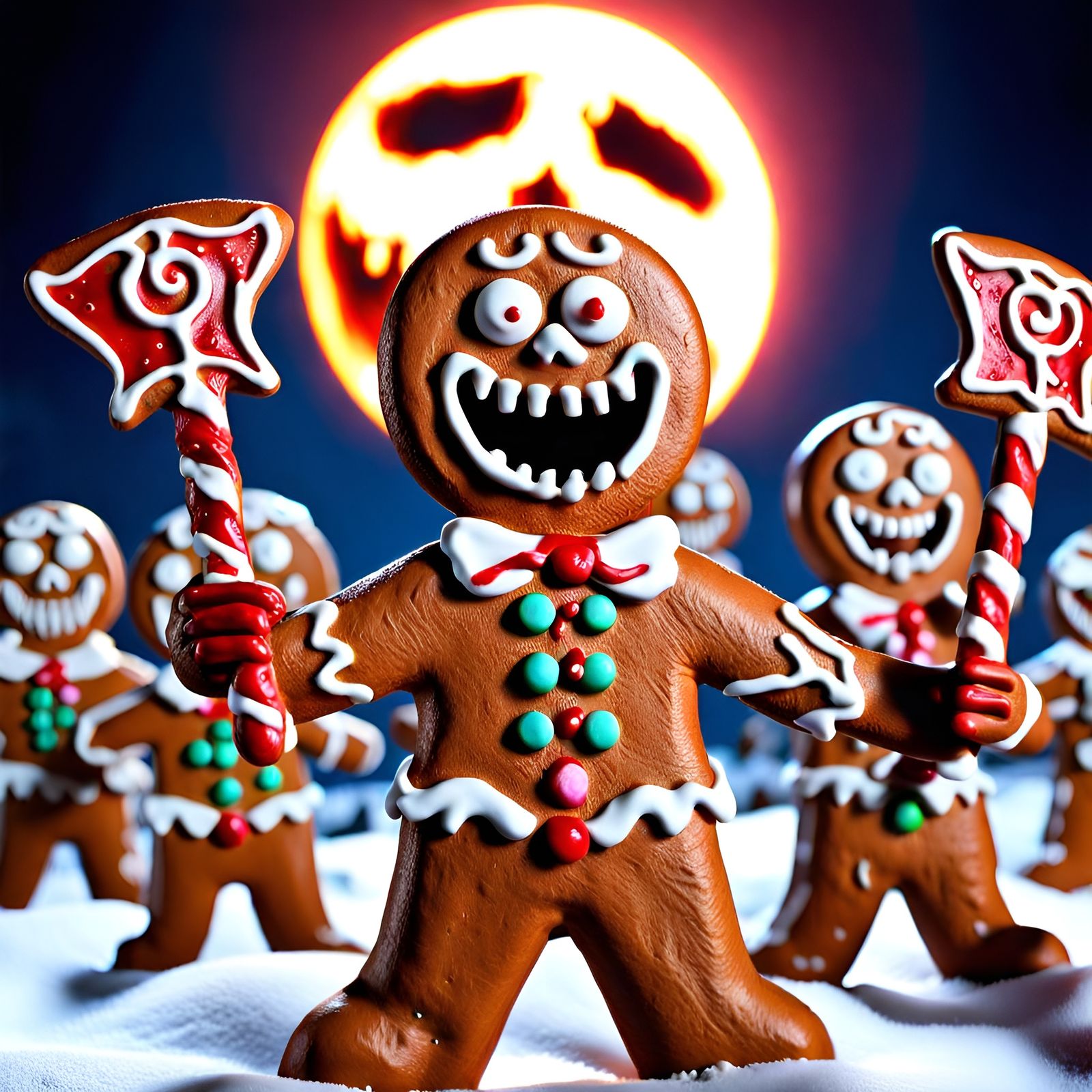 "Run run as fast as you can, you can't flee me, I'm the Gingerbread Man!"