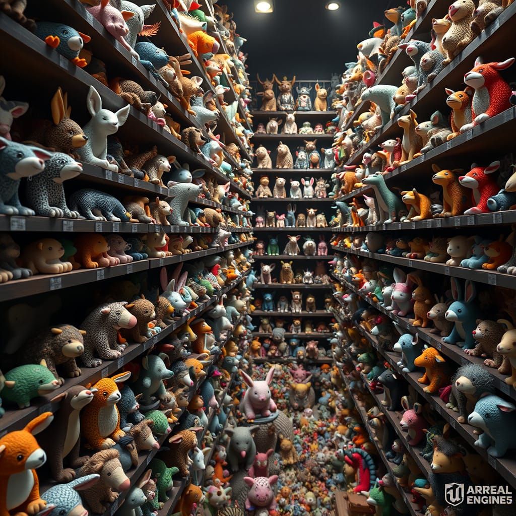 Whimsical Menagerie in Detailed Fantasy Art