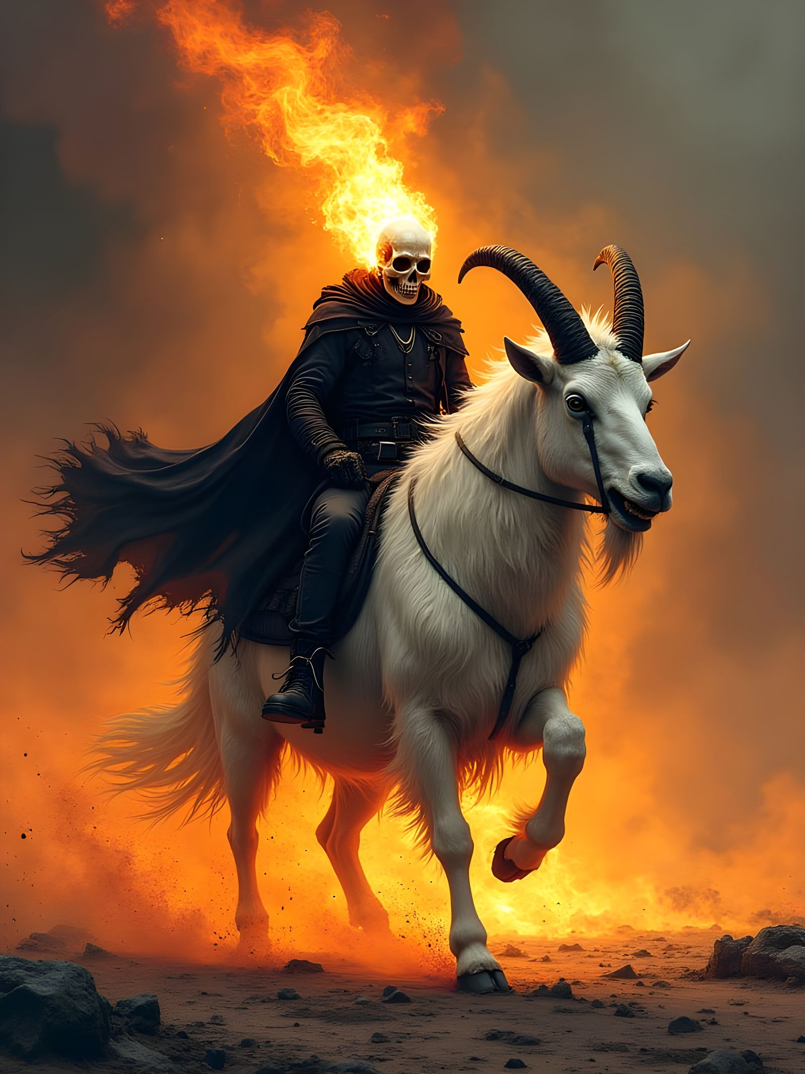 Ghost Rider on a Goat