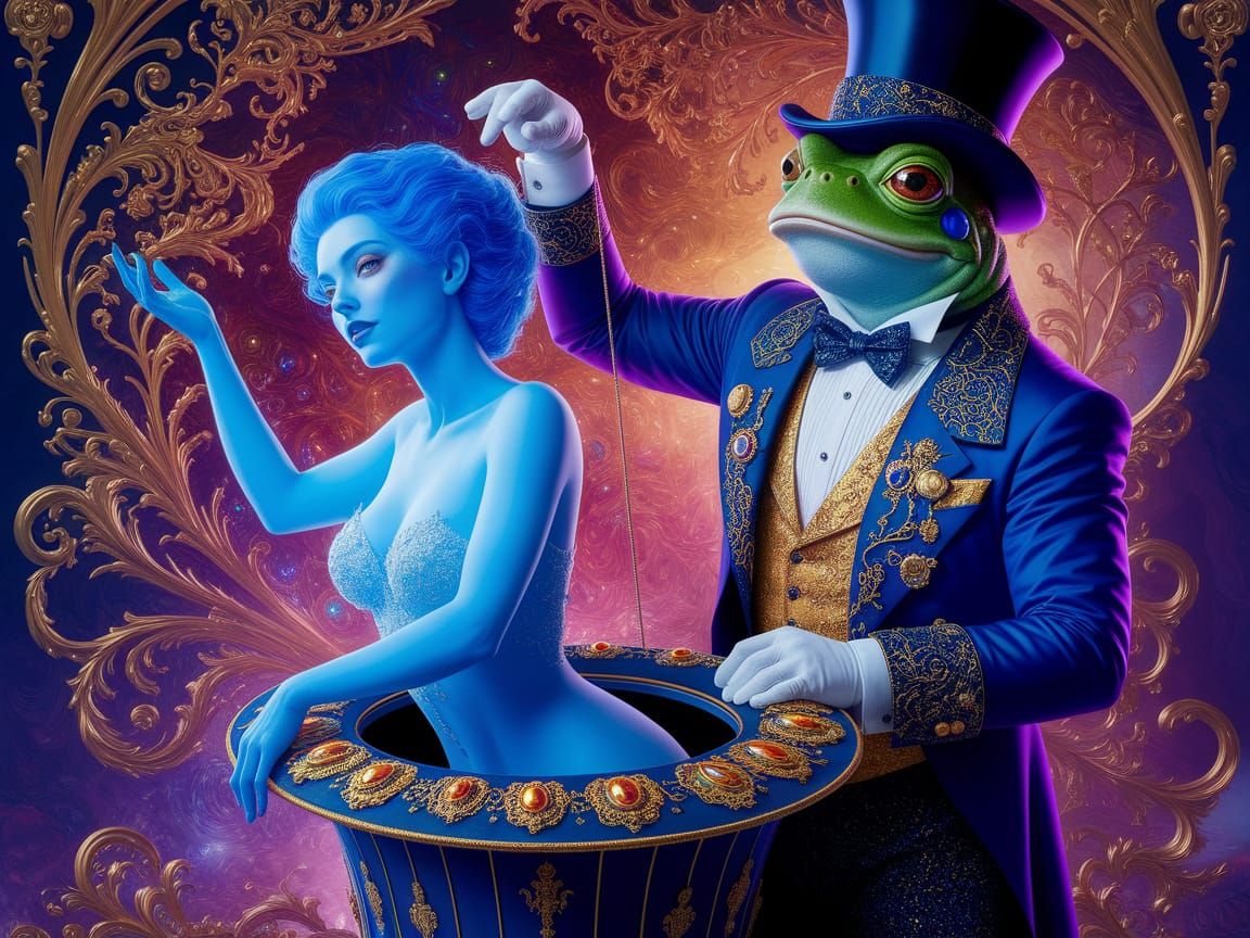 Ethereal Beauty Emerges from a Golden Dream