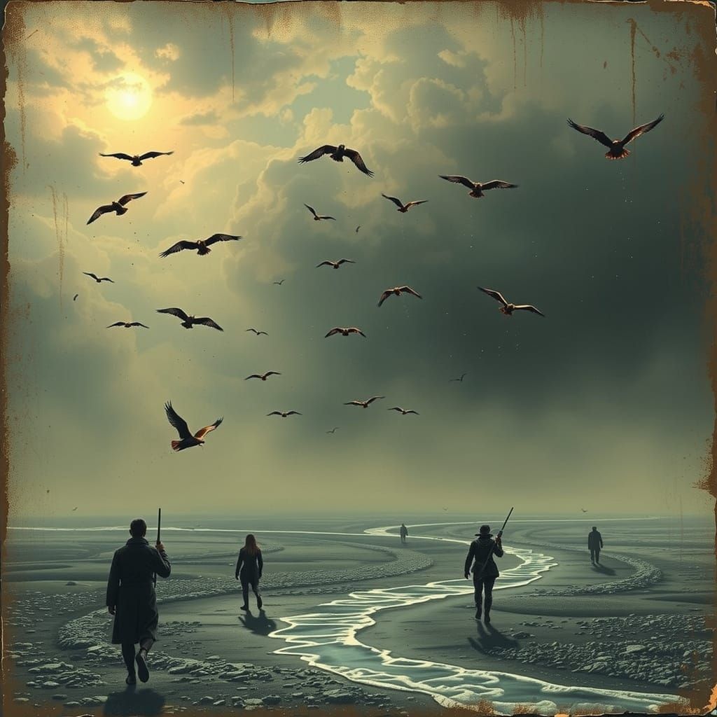 Etched Sketch of a Wretched Lecher in Red