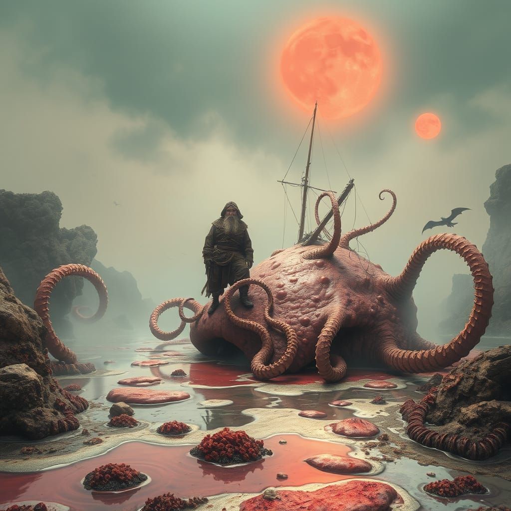 Marooned Sailor on Eldritch Monster-Island