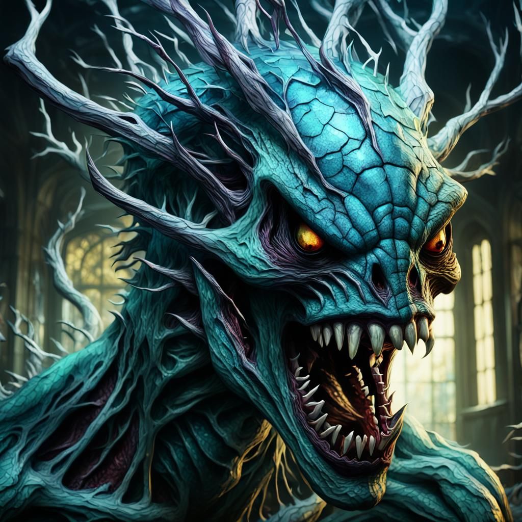 Glass Shadow Creature in Dark Fantasy Style