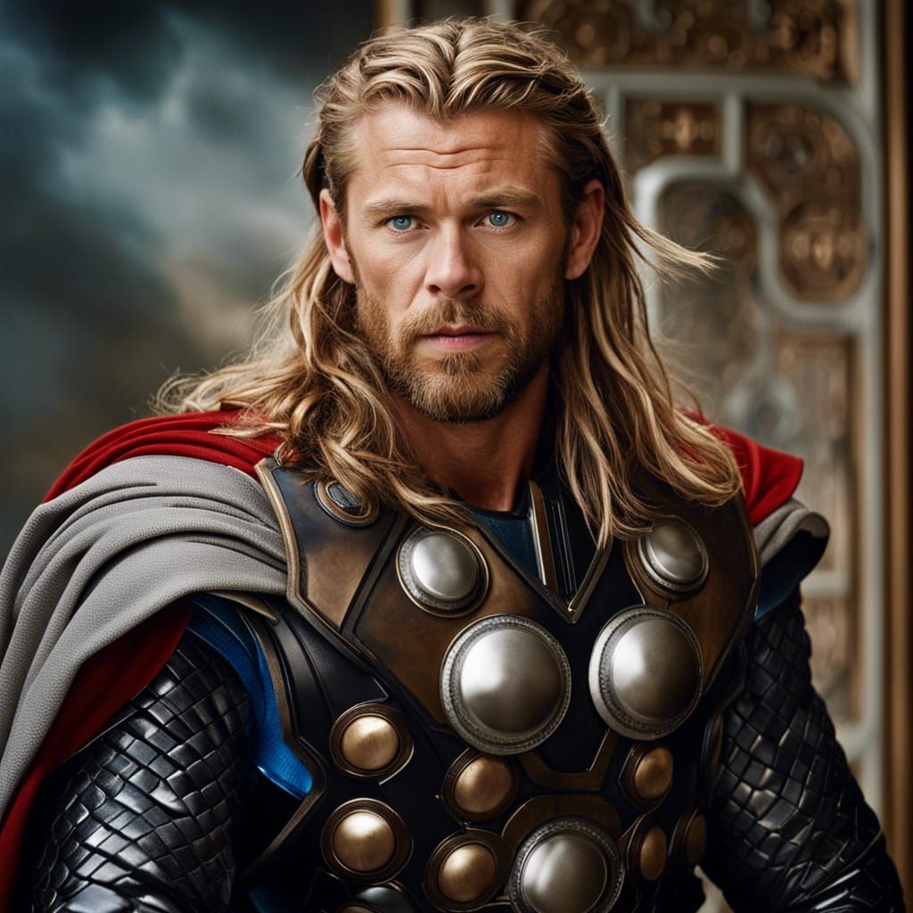 Close-Up Portrait of Thor in Studio Lighting