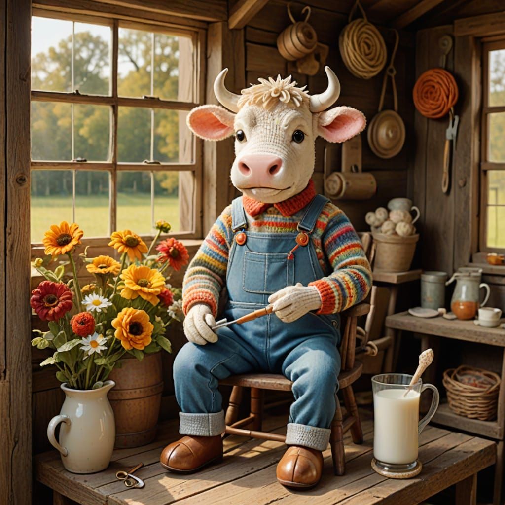 Whimsical Rural Scene with Norman and Julian