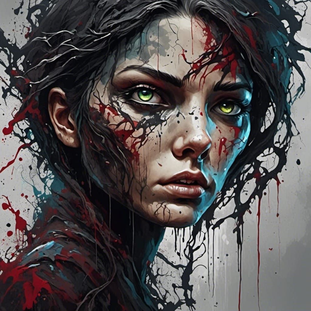 Enticing Woman's Ethereal Soul Consumption