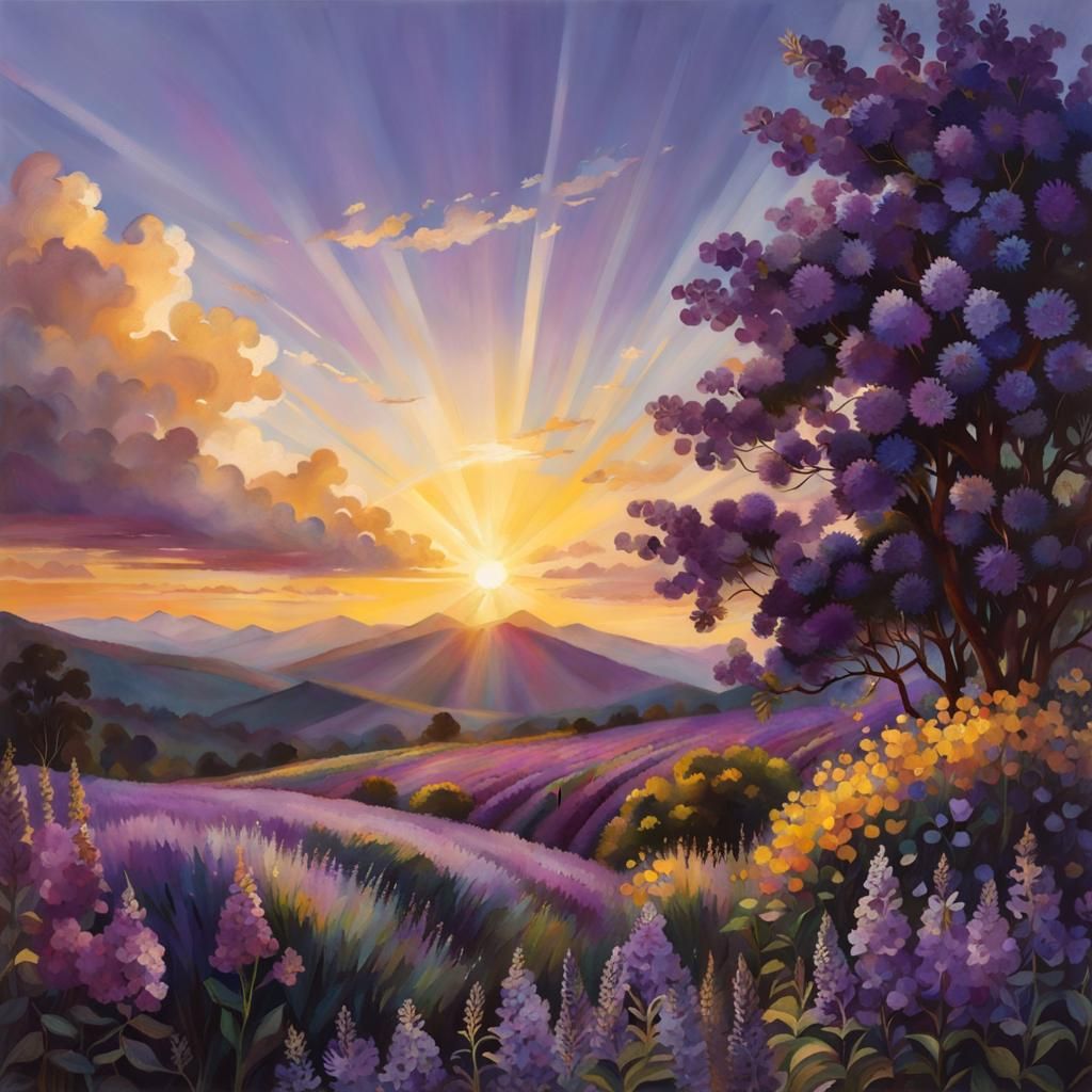 Golden Hour Mountain Meadow Masterpiece