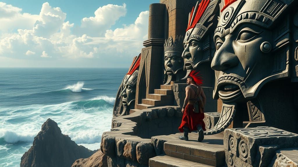 Mystical Monk Embarks on Spiritual Journey Amidst Ancient Cl...