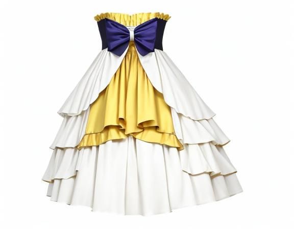 Elegant Ivory Rococo Strapless Dress