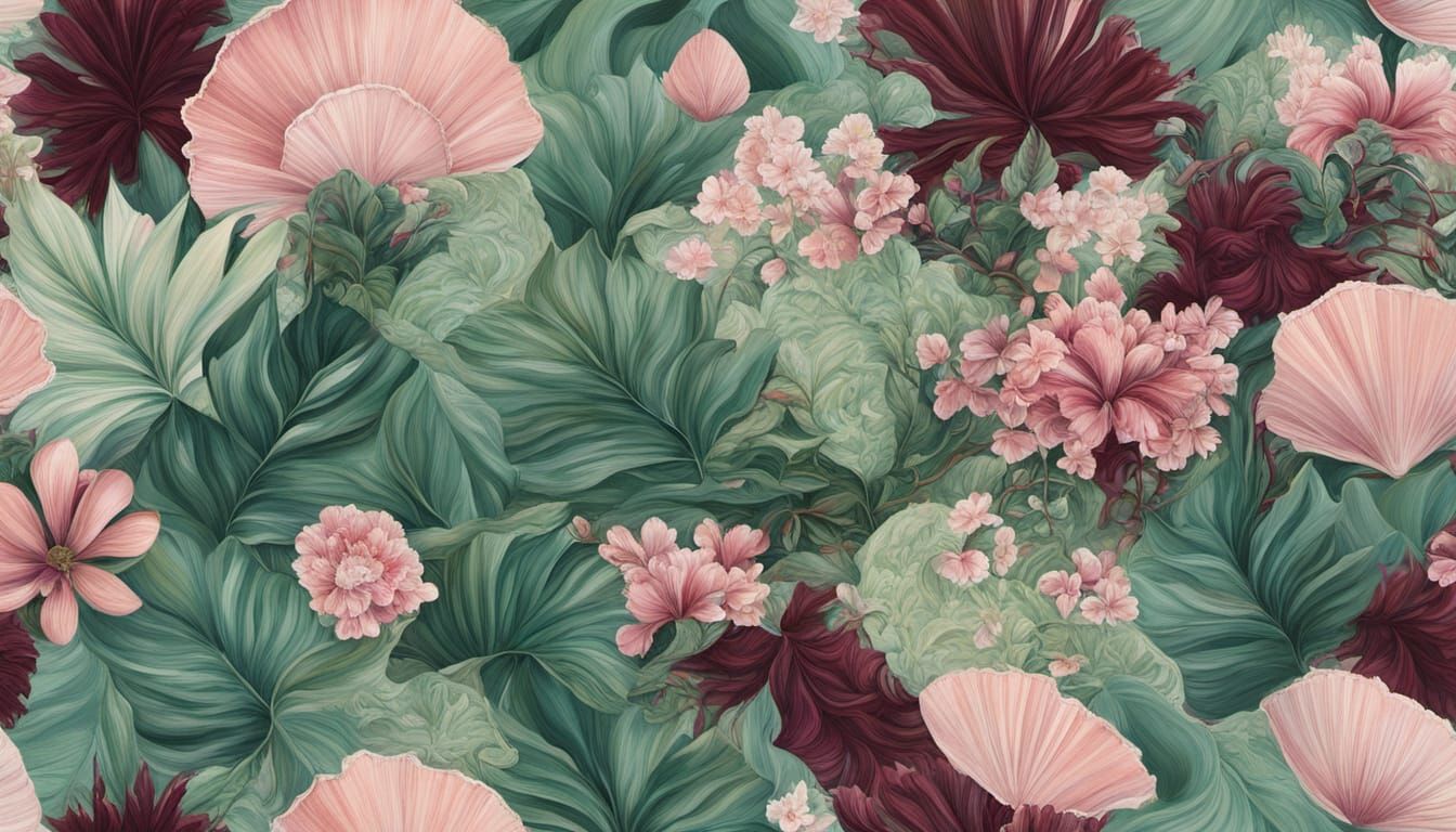 Surreal Floral Landscape Painting