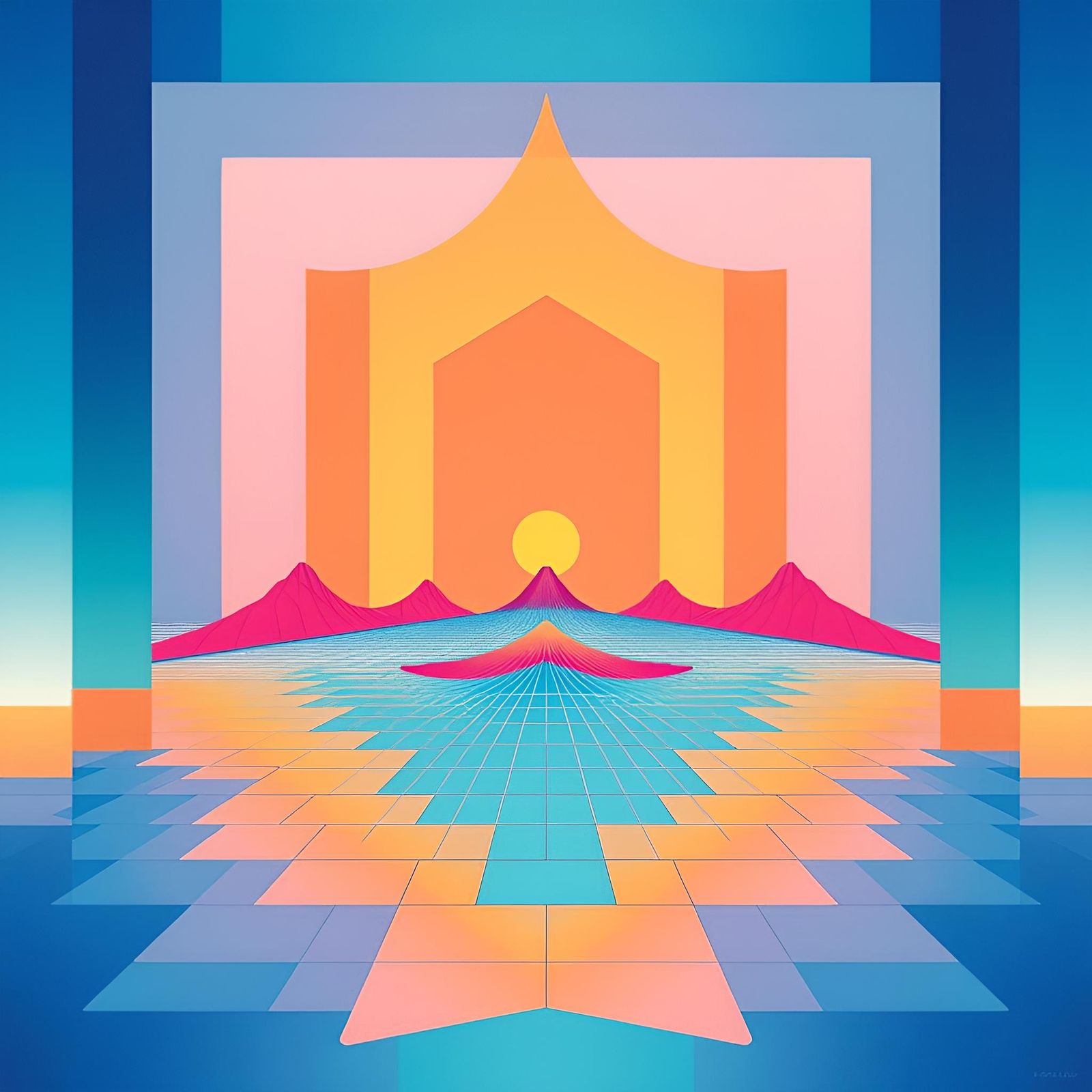 Abstract Minimalist Contours and Surreal Patterns