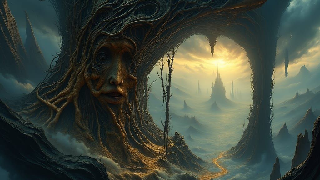 Surreal Epic Majestic Tree Landscape