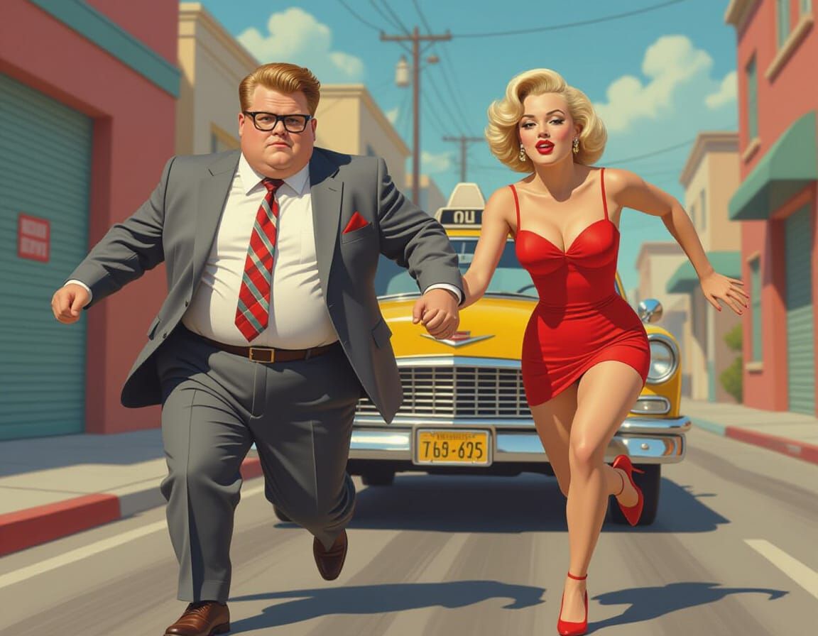 Marilyn and Plemons in Luis Royo Comic Style