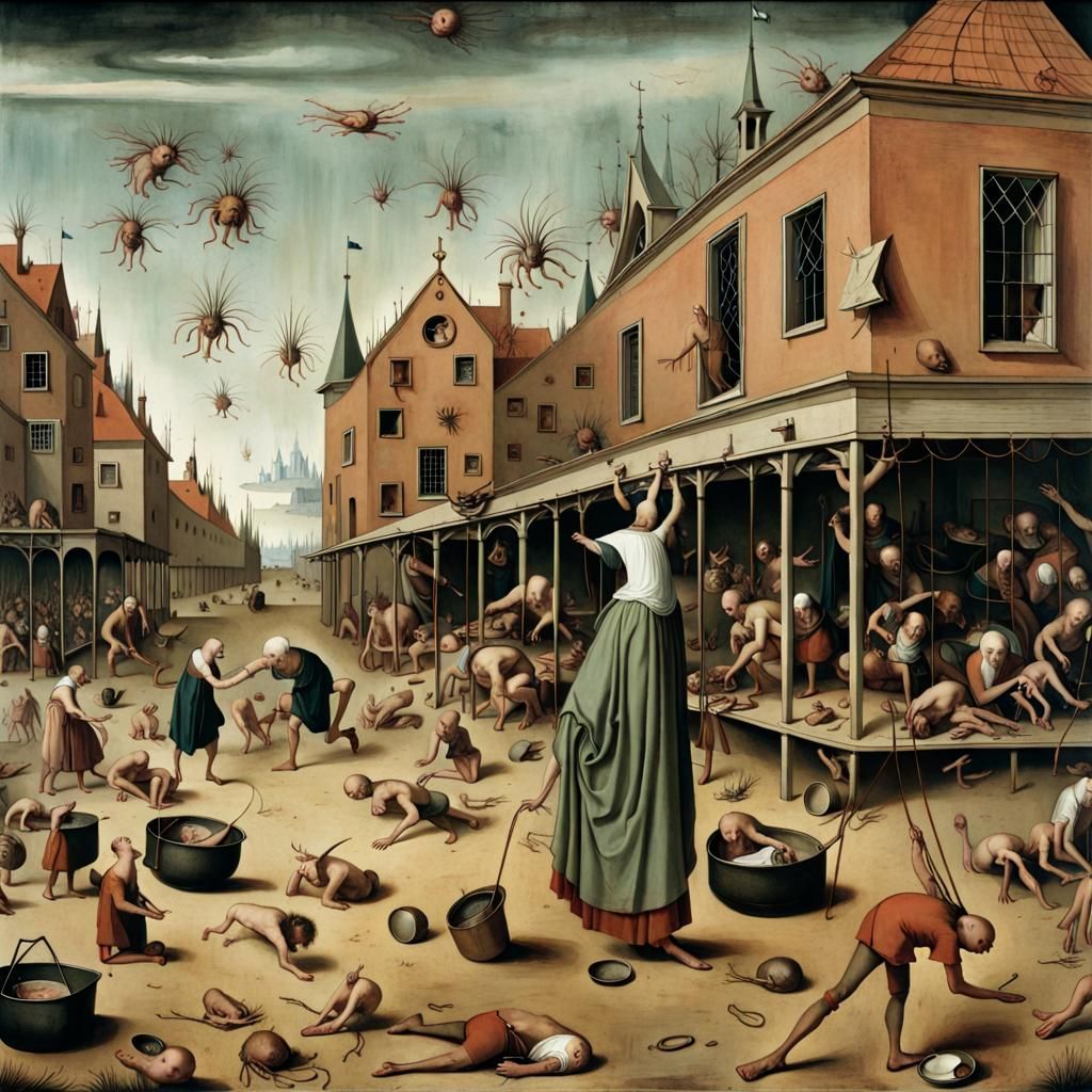 Intricate Carnage in Hieronymus Bosch Style