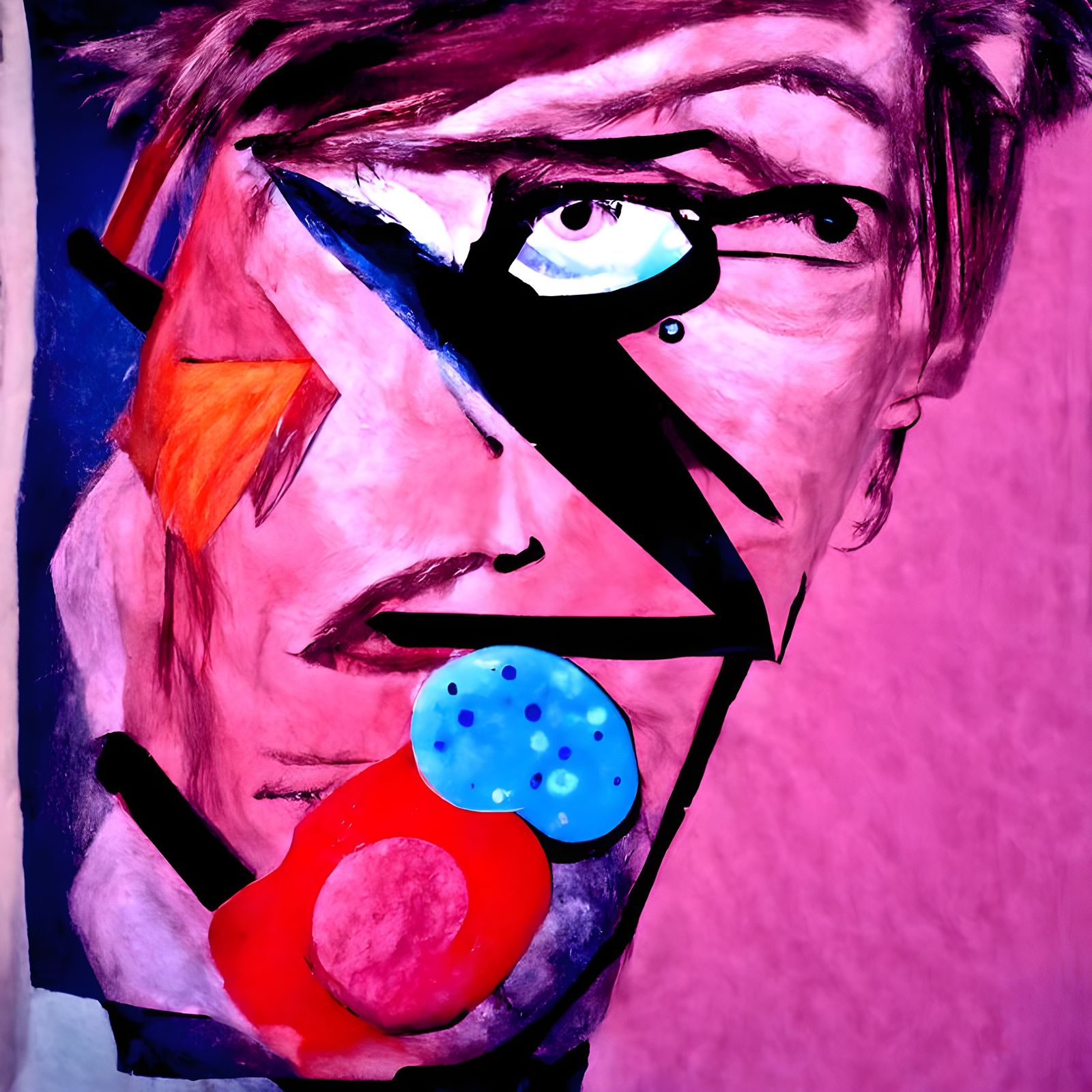 David Bowie as Kandinsky-Style Pop Art