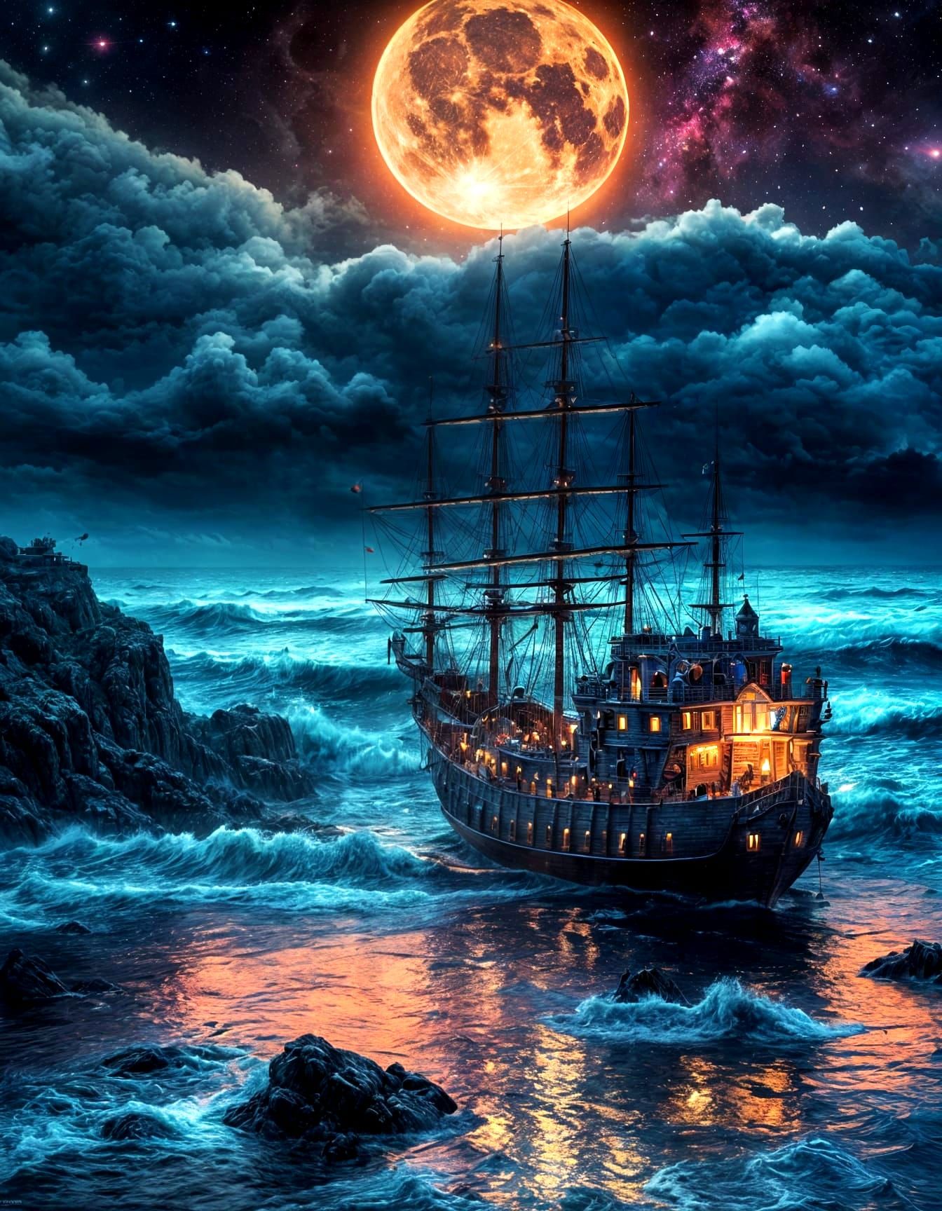 stranded on a rocky island