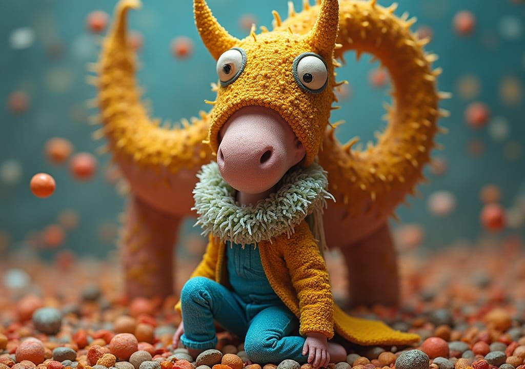 Vibrant Surreal Autostereogram of Artistic Expression