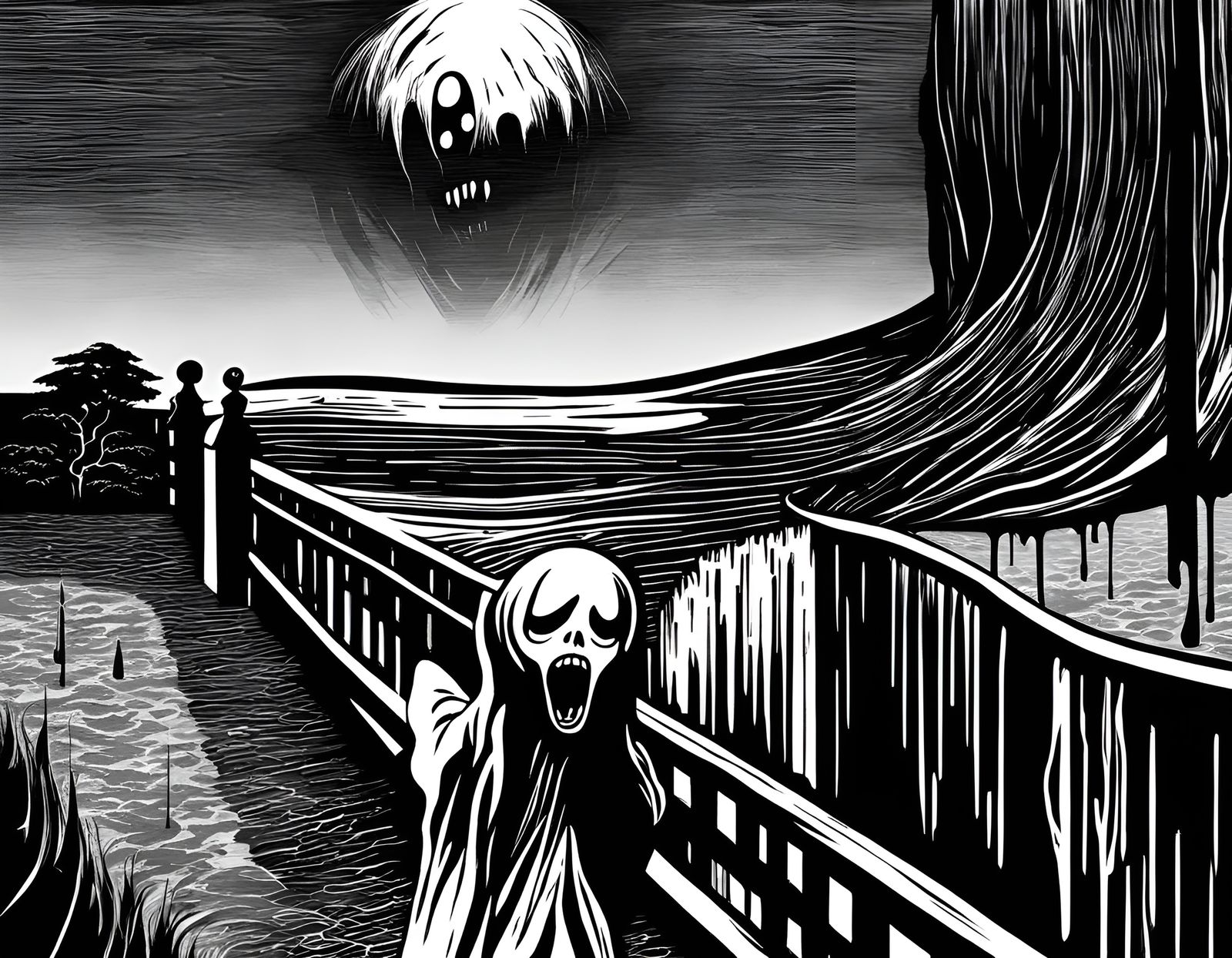 Japanese Horror Reimagining of Munch's Scream