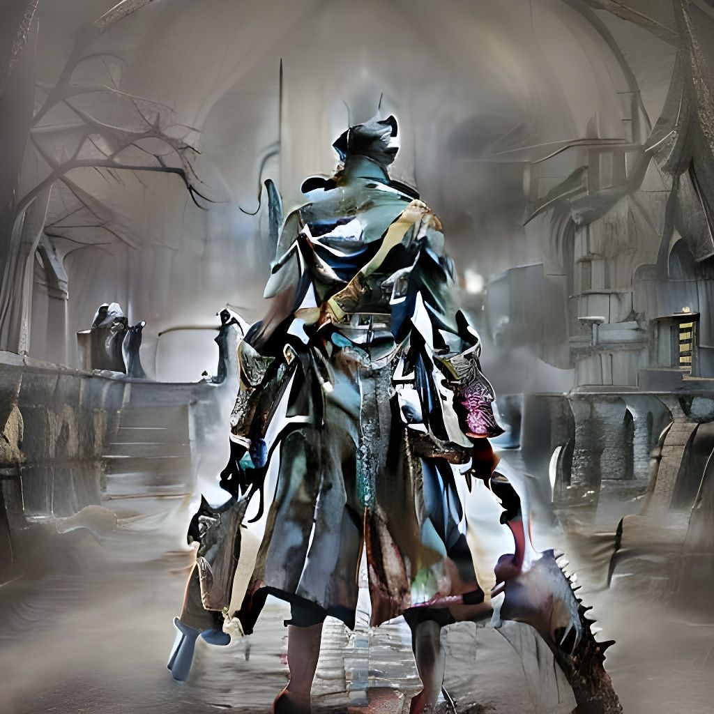 Bloodborne Hunter in Gothic Yharnam: Anime Key Visual