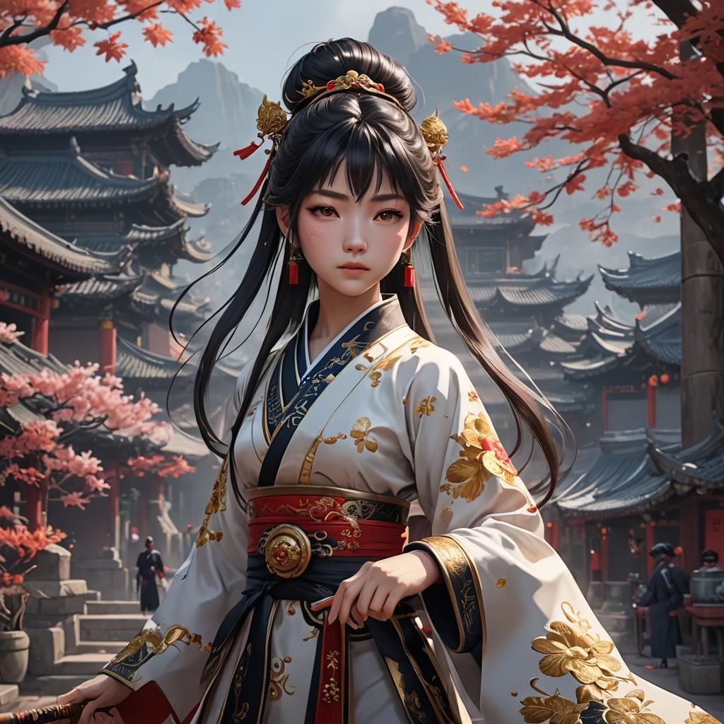 Detailed 3D Anime Art Inspired by Genshin Impact