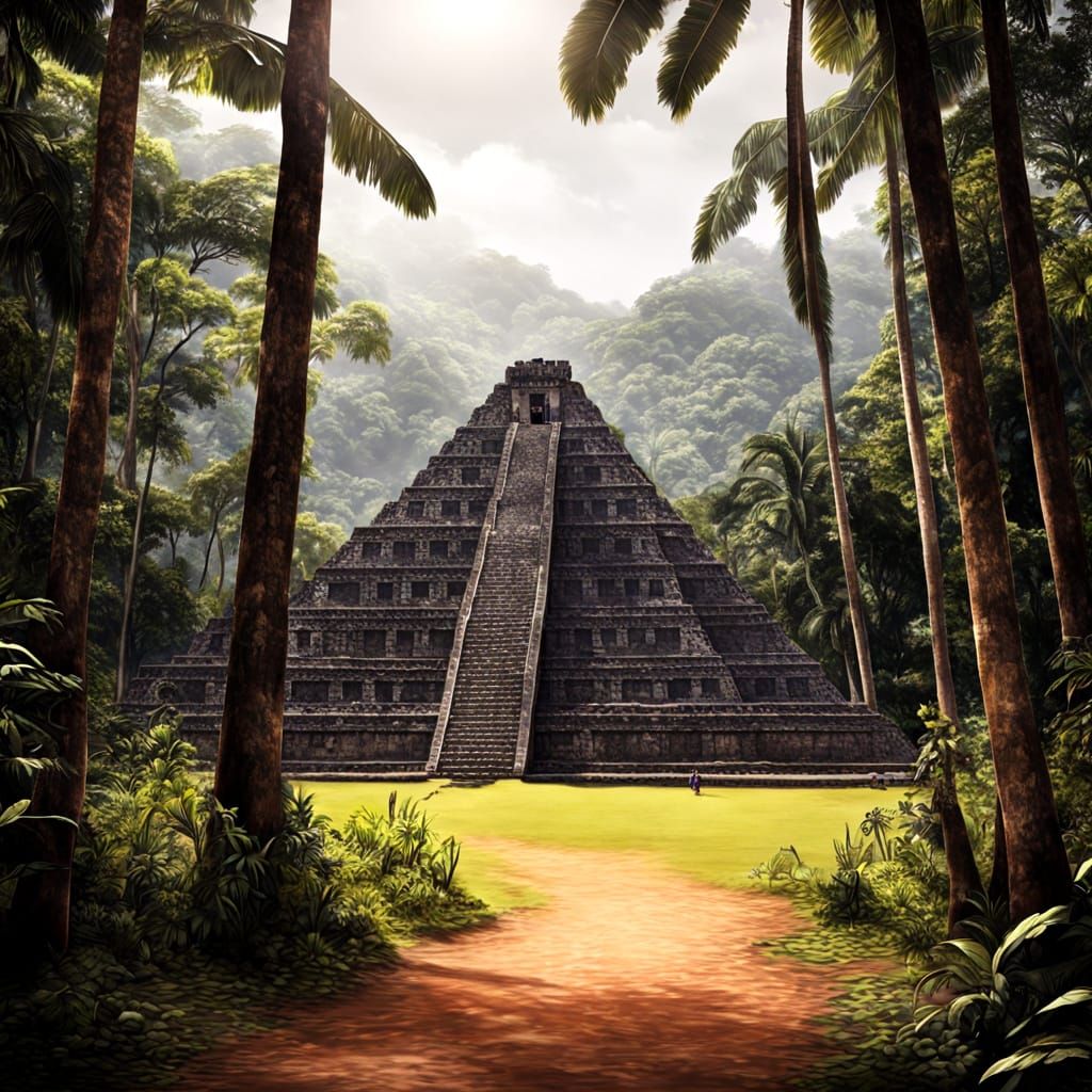 Ancient Jungle Pyramid in South America