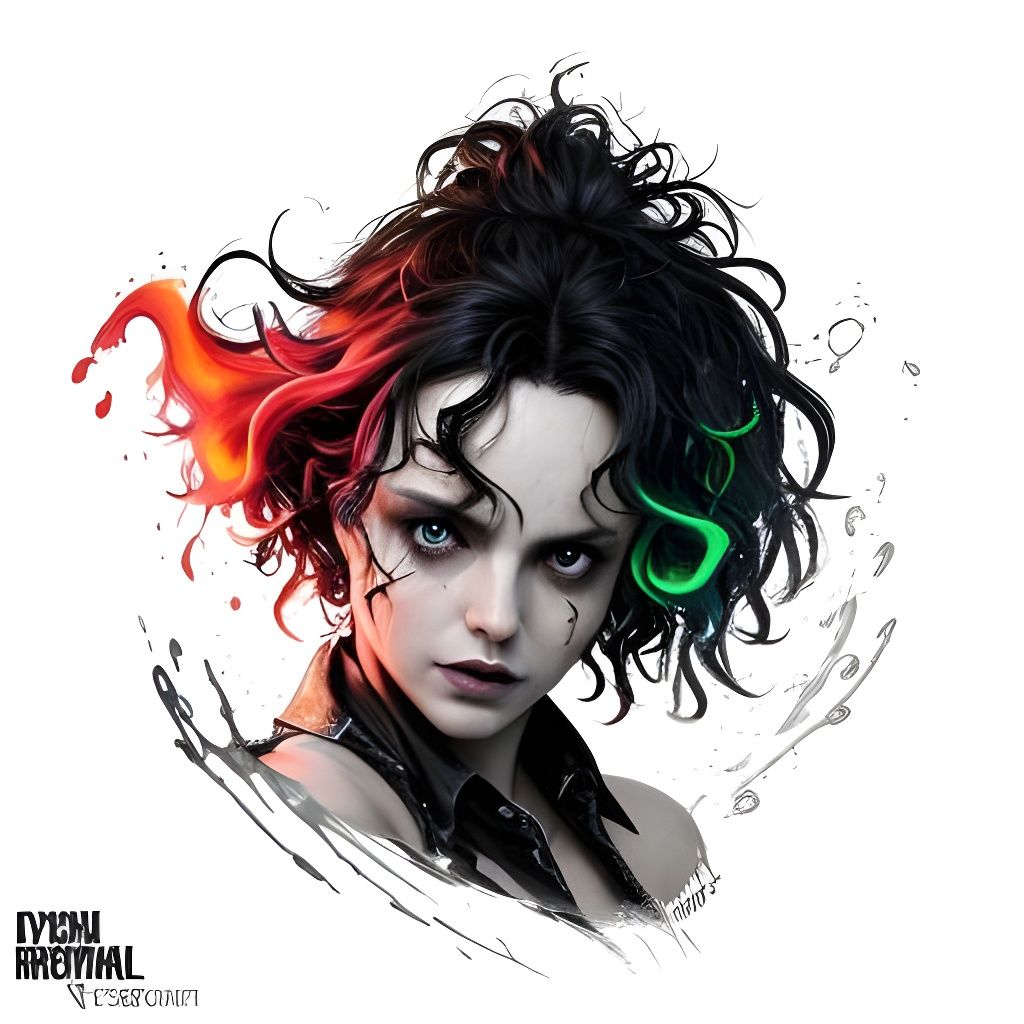 Bellatrix Lestrange Portrait in Black, White and Yellow