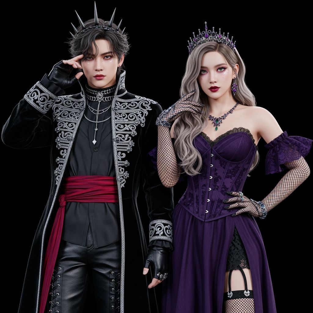 Dark Fantasy K-Pop Idols on Stage in Unreal Engine 5