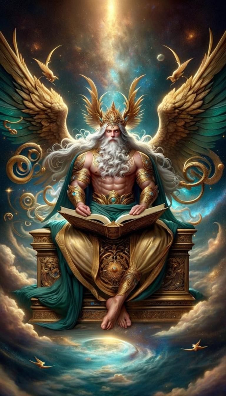 Majestic King on Ancient Tome