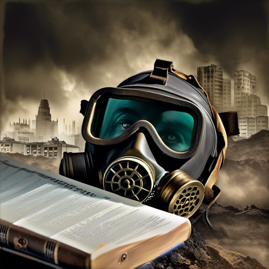 Post-Apocalyptic Gas Mask in Surreal Dieselpunk Style