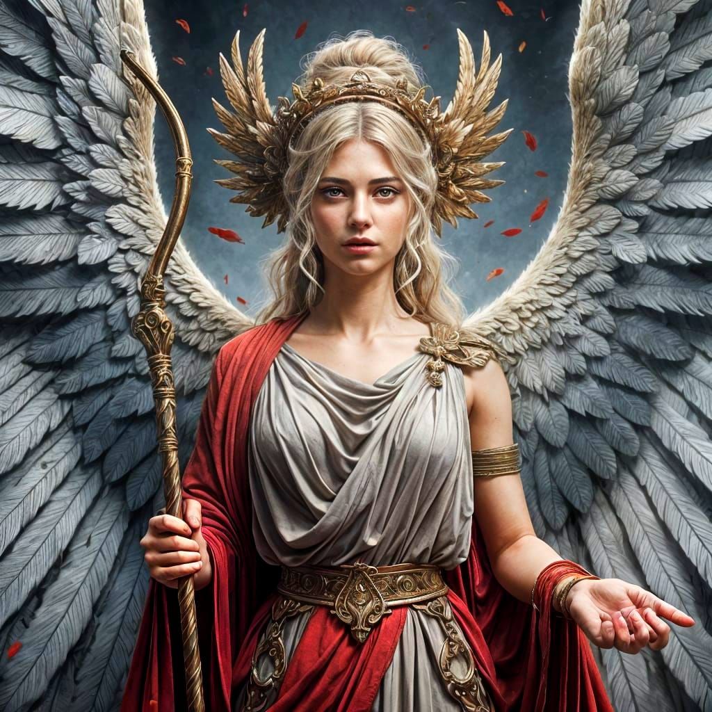 Nemesis, Greek Goddess of Retribution, Digital Matte Paintin...